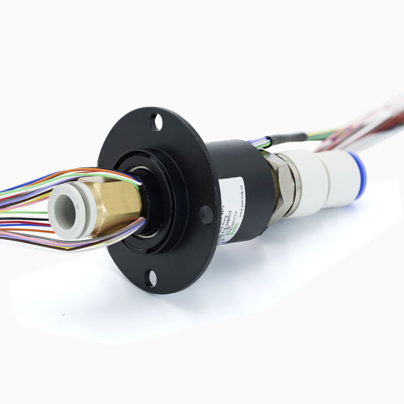 24 Circuits Fluid Rotary Joint Slip Ring 3MPa Integrated With A Threaded Tube Fitting