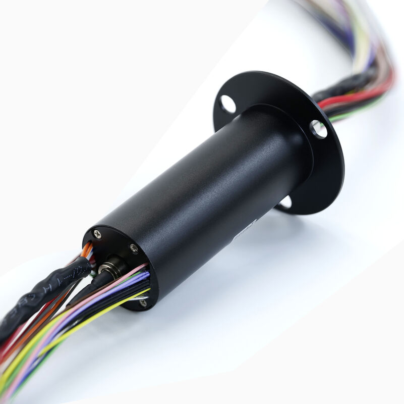 HD Hybrid Slip Ring with 1000M Ethernet and 3G-SDI for Video Surveillance Systems at 300 RPM