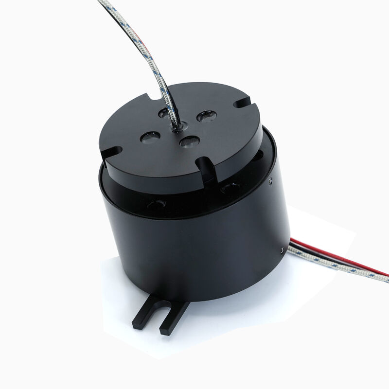 Compact 85mm OD Solid-Shaft Slip Ring with 2 x K-type Thermocouple Signals for 220VAC Heating Applications