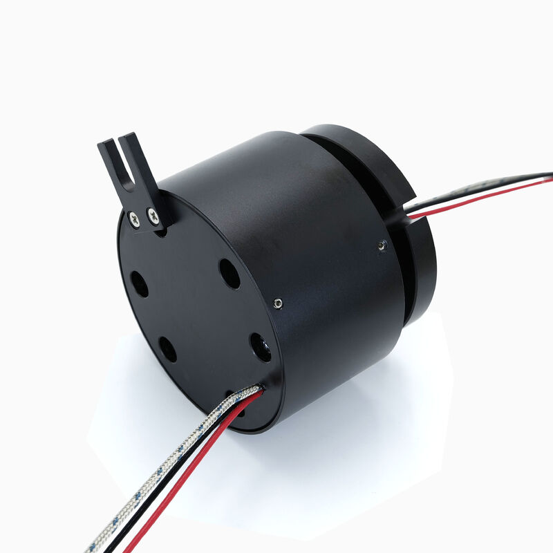 Compact 85mm OD Solid-Shaft Slip Ring with 2 x K-type Thermocouple Signals for 220VAC Heating Applications