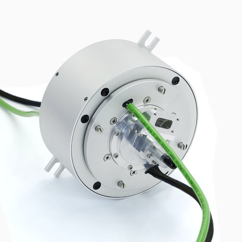 Waveguide-Coaxial Rotary Joint with Integrated Ethernet & Power Transmission for 13.75-14.5GHz Frequency Range and 380VAC/VDC Voltage Rating