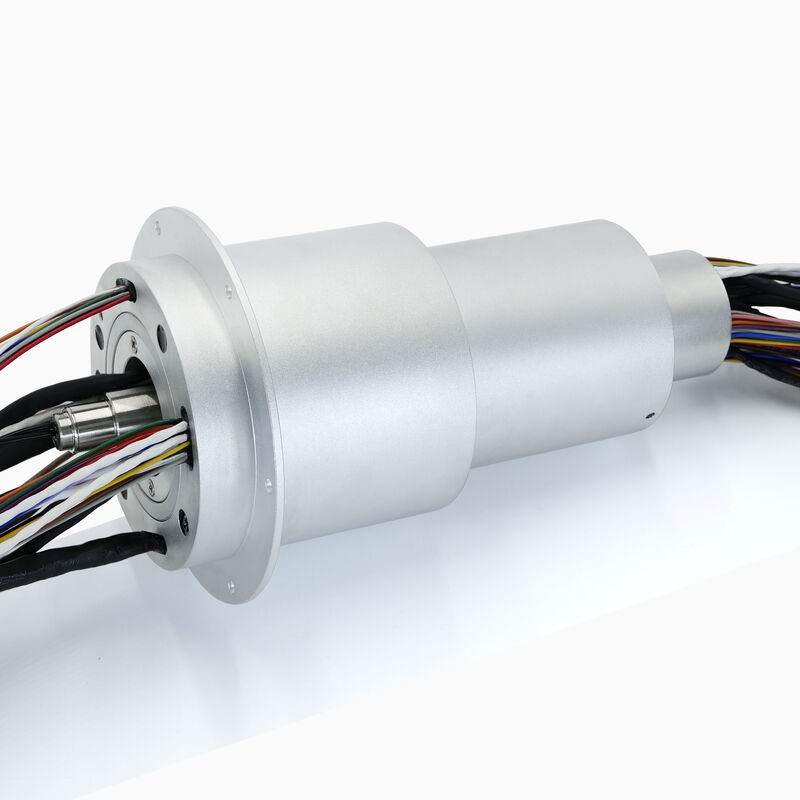 2-channel Fiber Optic Rotary Joint with 70 Power Transfer and 2-channel Gigabit Ethernet featuring IP53 Protection