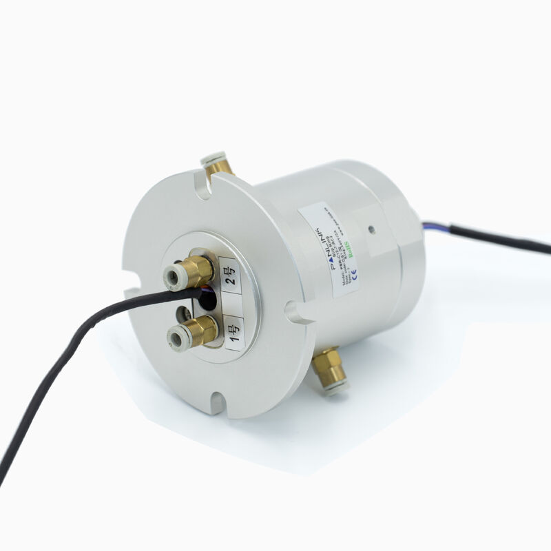Compact Slip Ring with 7 Power Channels and 2 Pneumatic Channels Featuring IP51 Protection
