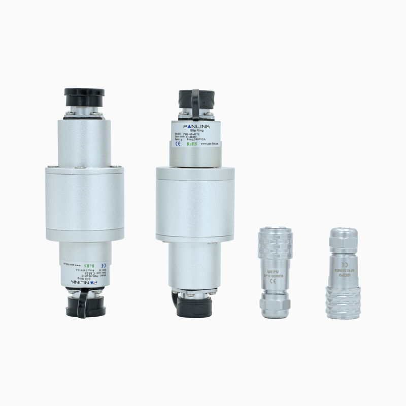 4 Power and 1 100M Ethernet Slip Ring with Aluminum Alloy Housing for Industrial Applications