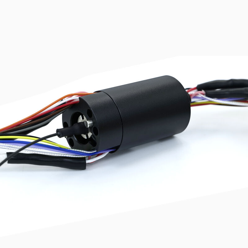 MIL-STD-810G Military MM 50/125μm Fiber Optic Rotary Joint with 10 Power Transfer